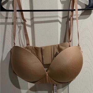 skims ultimate push up strapless 36d bra clay